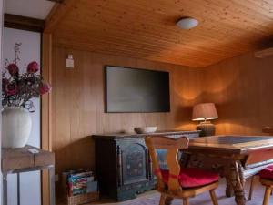 TV a/nebo společenská místnost v ubytování Chalet Montana mit Bergblick