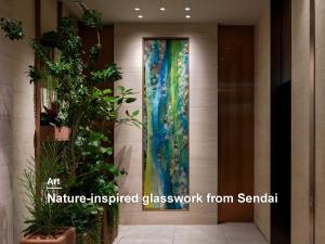 an art institute inspired glasswork walkway from scariribed glasswork from s at Mitsui Garden Hotel Sendai - Reopening on June 14 in Sendai