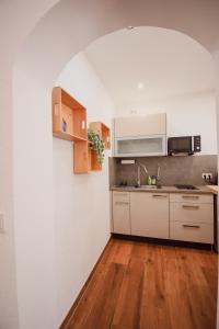 Kuchyň nebo kuchyňský kout v ubytování Bicycle Lodge