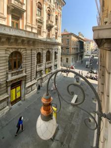 a view of a city street with a street light at Trieste City 1 in Trieste