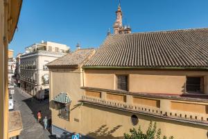 an overhead view of a building with a rooftop at Belle Pop in Seville