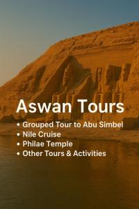 a picture of the aswan toursguided tour to au mindset nile cruise at Wanees Hostel in Aswan