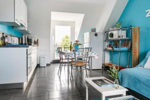 Køkken eller tekøkken på Au clos du pont, appartement zen