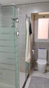 a bathroom with a toilet and a glass shower at كابيلا شرم الشيخ جنوب سيناء in Sharm El Sheikh +5 photos