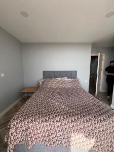 een slaapkamer met een groot bed in een kamer bij Tahari Villas in Buyukcekmece