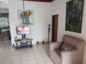 TV a/nebo společenská místnost v ubytování Sabyinyo Landscape resort