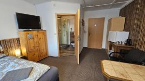 TV/trung tâm giải trí tại Pension Garni Zur Schamper Mühle