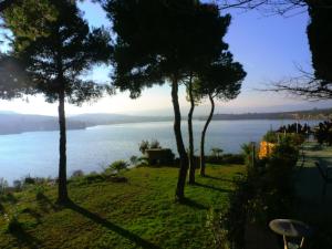 a view of a body of water with trees at Marathon Eco Stay in Marathon