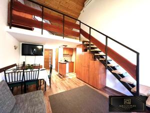 TV a/nebo společenská místnost v ubytování Aqua Duplex Apartman