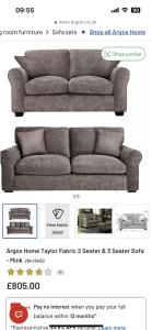 two photos of a couch on a website at My happy place in Greencastle