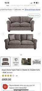 two different views of a couch on a website at My happy place in Greencastle