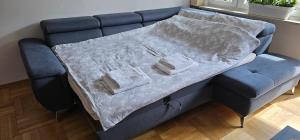 Ένα ή περισσότερα κρεβάτια σε δωμάτιο στο Apartament Gdynia Babie Doły