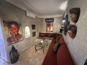 Χώρος καθιστικού στο Top Riad 6 persons 5 minutes main square