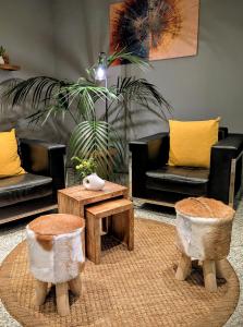 Χώρος καθιστικού στο Hotel Herian