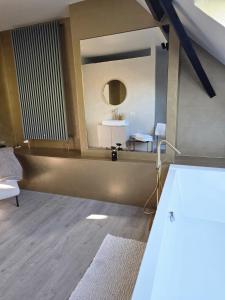 a bathroom with a sink and a mirror at 8z dreamz 4 in Ghent