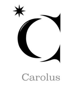 a black crescent moon and a star on a white background at Carolus Suites in Gros Islet