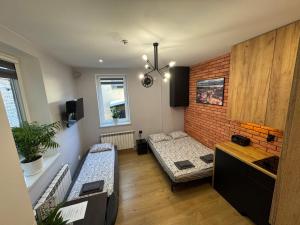 TV a/nebo společenská místnost v ubytování MiniStudio Zbąszyń