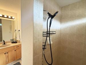 a shower with a blow dryer in a bathroom at Pet-Friendly 3BR – Relax & Explore Beaches & Golf in Rotonda +20 photos