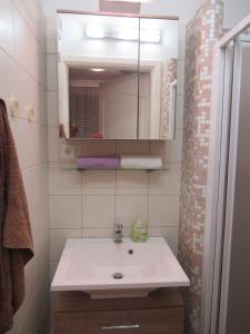 a bathroom with a sink and a mirror at Apartment in Csopak - Balaton 54882 in Csopak