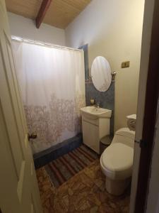 Koupelna v ubytování Cabañas La Marca