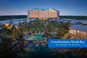 an aerial view of a resort at night at IXORA Ho Tram By Fusion in Ho Tram