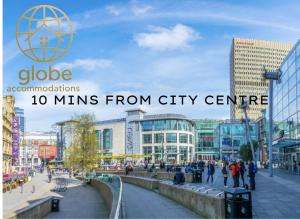 Γενική άποψη της πόλης Μάντσεστερ ή θέα της πόλης από  αυτό το διαμέρισμα