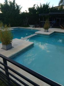 ein großes Schwimmbecken mit blauem Wasser in der Unterkunft Los Pinares de Belgrano in Gualeguaychú