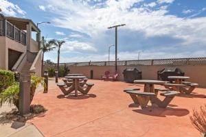 a group of picnic tables on a patio at Lagoon View and Ocean Breeze in Oceano