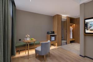 Η κουζίνα ή μικρή κουζίνα στο 秋果酒店西安钟楼北大街地铁站店