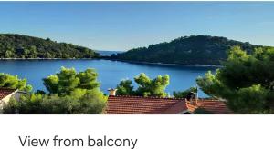 a view from balcony of a lake at Studio in Karbuni - Insel Korcula 6384 in Brnistrova