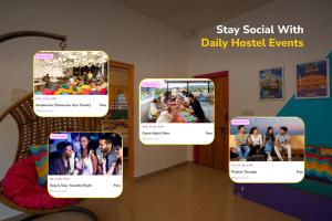 a collage of photos of a hotel room at goSTOPS Coorg in Madikeri