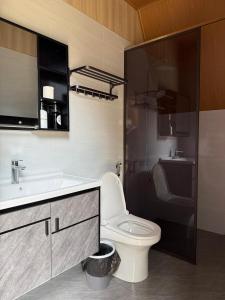 Koupelna v ubytování Nature Resort Vangvieng