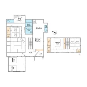 a floor plan of a house at イマヅのかくれ家 in Fukuoka