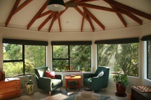 Χώρος καθιστικού στο The Sauna Chalet