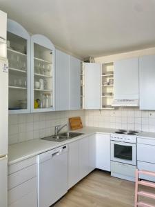 Η κουζίνα ή μικρή κουζίνα στο Two bedroom apartment in Hamina