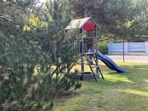 a playground with a slide and a tree at Harmony Spa Matyldów in Matyldów +6 photos