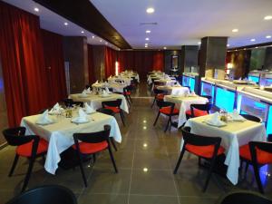 ห้องอาหารหรือที่รับประทานอาหารของ Hotel Emilio Moretti