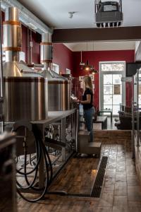 Kuchyň nebo kuchyňský kout v ubytování Pałac Popielów w Kurozwękach, Pokój w Pałacu - Kurozwęcki