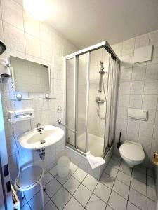 Koupelna v ubytování Hotel Zum Alten Brauhaus