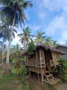 a small house in front of palm trees at Tay Deling's Place in El Nido