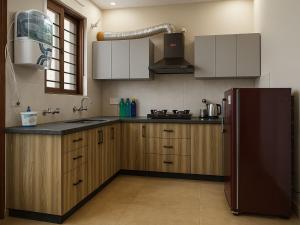 Η κουζίνα ή μικρή κουζίνα στο STAY ROTAL VILLA BNB 1st F