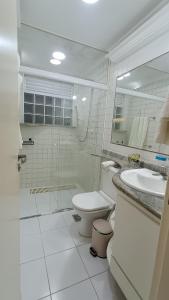 Koupelna v ubytování Apartamento - Flat Golden Beach Guarujá