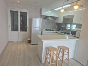 Køkken eller tekøkken på Trium Ocean View