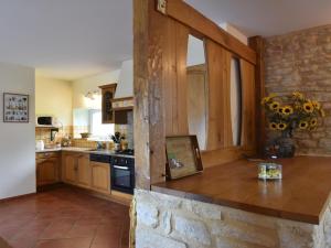 Kuchyň nebo kuchyňský kout v ubytování Maison de vacances Le Tilleul