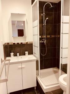 Koupelna v ubytování 32EG faculté médecine, hôpitaux, vinatier