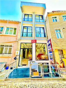 a store front of a building with glass windows at Hagia Sophia Palace Hotel in Istanbul