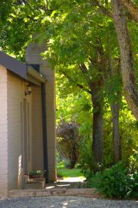 a porch of a house with trees and plants at Upper House Boutique Guesthouse in Clarens