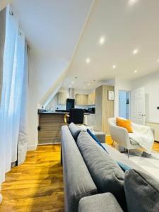 Et opholdsområde på Southsea Modern Apt