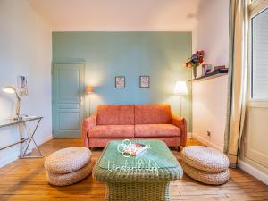 Χώρος καθιστικού στο Escale de charme à Tours - Patio & hyper centre