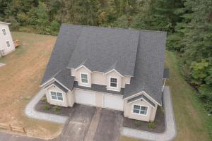 an aerial view of a house with a garage at Ideal Family Stay Sleeps 20 in Bloomfield, CT in Bloomfield